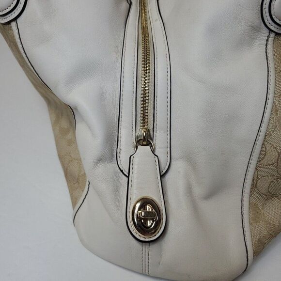 Coach Edie 31 Medium Signature Jacquard Canvas/Leather Shoulder Bag - Picture 9 of 14